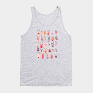 Cute Santa Claus Winter Reindeers Tank Top